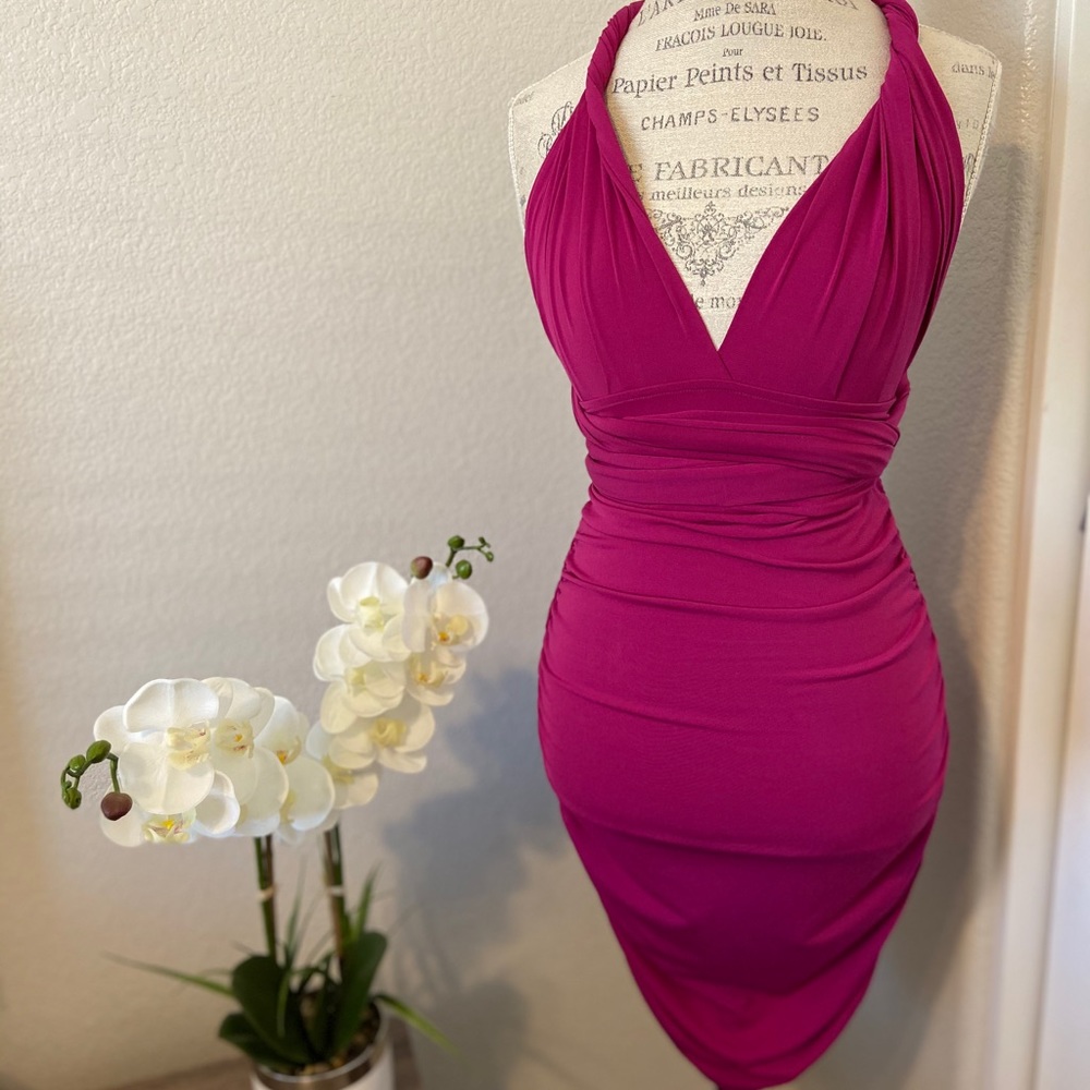 Moda/Victoria Secret Multi-way ruched mini dress.